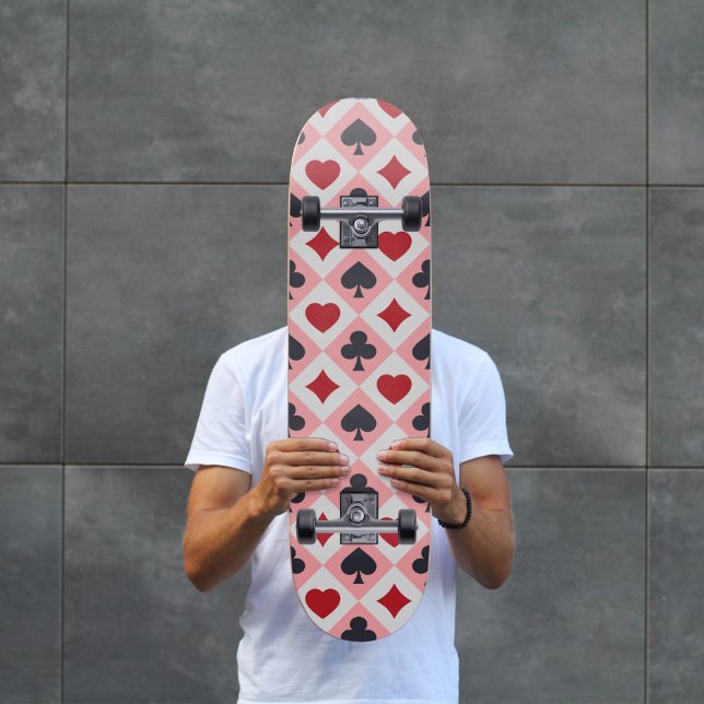 Vintage Playing Cards Colours Skateboard (Vintage Playing Cards Colors Skateboard)