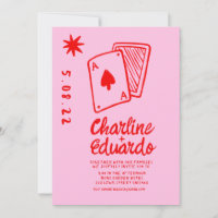 Vintage playing cards hearts Simple Wedding