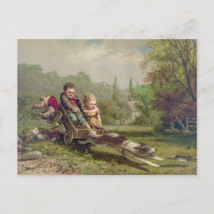 Vintage Playing Children Postcard