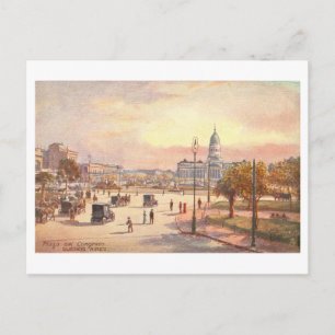 Vintage Plaza del Congreso, Buenos Aires Postcard