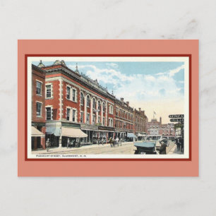 Vintage Pleasant Street Claremont NH Postcard