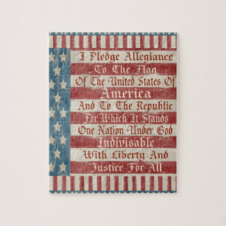 Vintage Pledge of Allegiance Jigsaw Puzzle