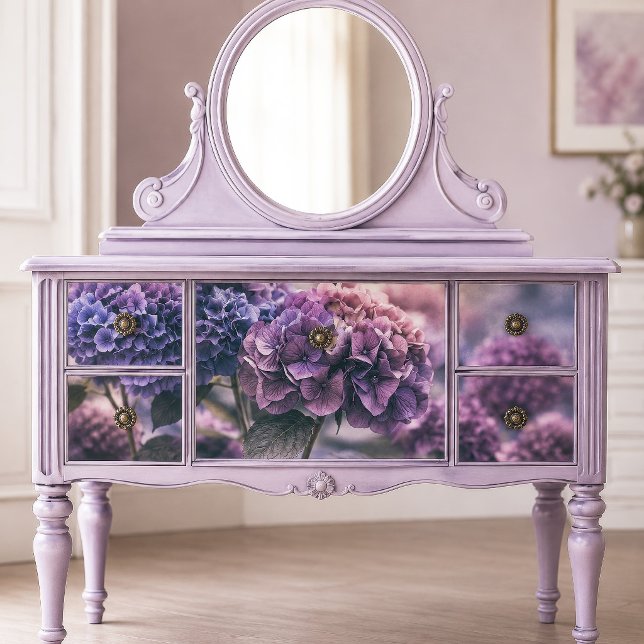 Vintage Plum Purple Hydrangea Decoupage Tissue Paper (Creator Uploaded)