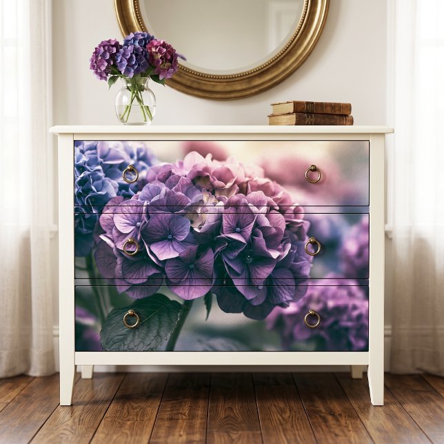 Vintage Plum Purple Hydrangea Decoupage Tissue Paper (Creator Uploaded)
