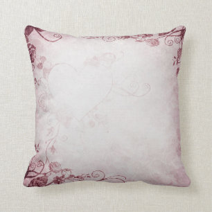 Vintage Plum Rose Cushion