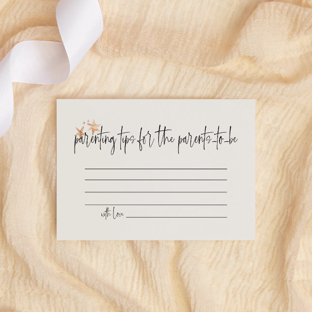 Vintage Plush Animals Baby Shower Parenting Tips Card (Creator Uploaded)