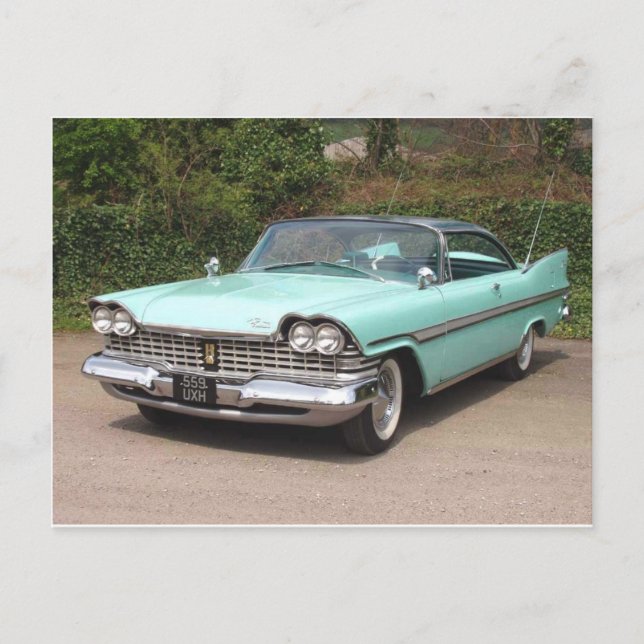 vintage plymouth fury postcard (Front)