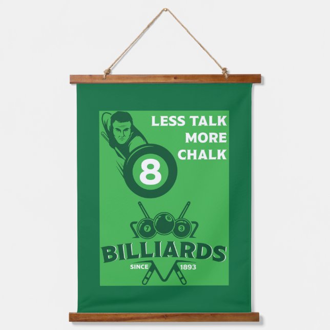 Vintage Pocket Billards Hanging Tapestry (Front)