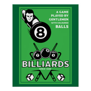Vintage Pocket Billards Poster