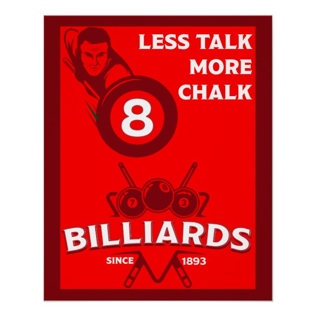 Vintage Pocket Billards Poster (Front)