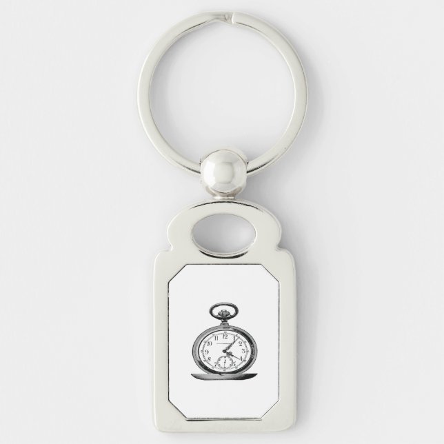 Vintage Pocket Watch Cool Fab Key Ring (Front)