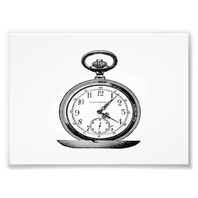 Vintage Pocket Watch Cool Fab Photo Print (Front)
