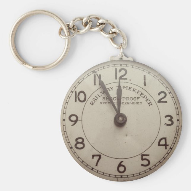 Vintage pocket watch key ring (Front)