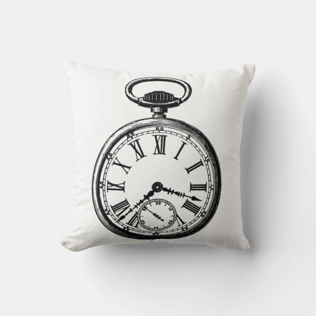 Vintage Pocket Watch pillow (Front)