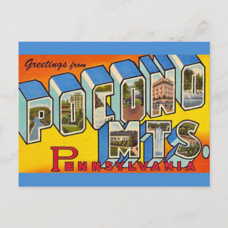 Vintage Pocono Mountains  Postcard