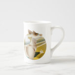 Vintage Podenco Art Deco Dog  Bone China Mug<br><div class="desc">This vintage art deco style design celebrates features a proud Podenco looking out of an art deco style background. This design conjures up the charm of a bygone age combined with the elegant beauty of the Ibizan Hound. It would be the perfect gift for any sighthound lover. For help with...</div>