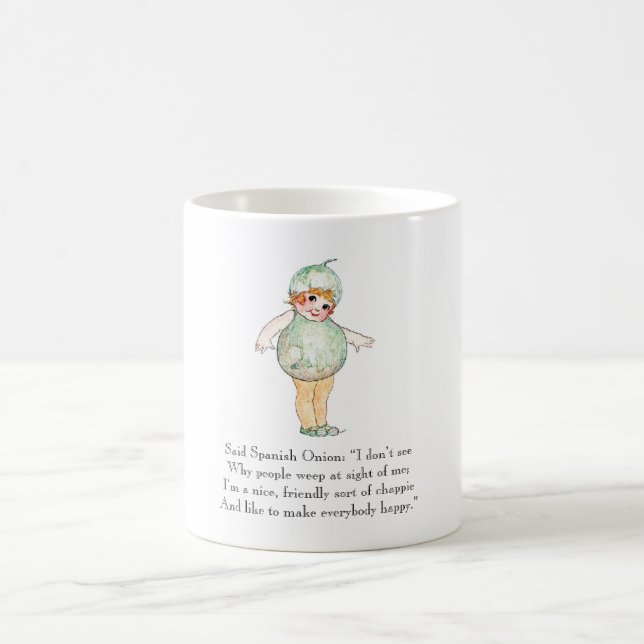 Vintage Poem Spanish Onion Cute Kids Mug (Center)