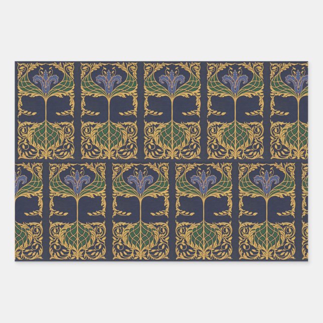 Vintage Poetry Books Wrapping Paper Sheet (Front)