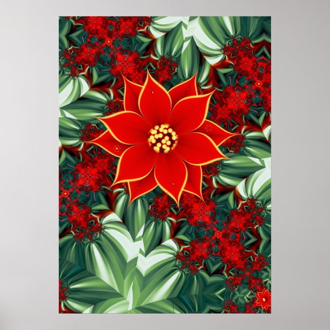 Vintage Poinsettia Poster (Front)