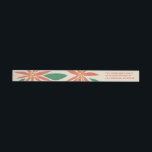 Vintage Poinsettias Christmas Ivory Wrap Around Label<br><div class="desc">Festive Christmas red green and ivory with vintage inspired poinsettias; skinny wraparound return address labels.</div>
