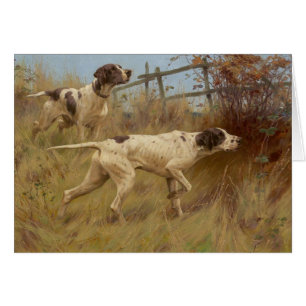 Vintage - Pointer Dogs on Point,
