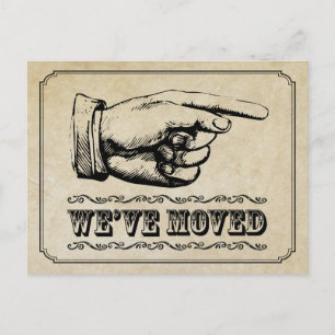 Vintage Pointer Moving Announcement Postcard