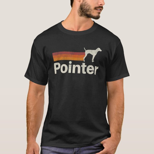Vintage Pointer Retro Mum Dad Dog T-Shirt (Front)