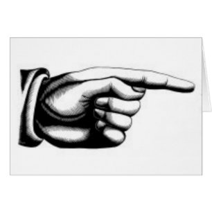 Vintage pointing hand