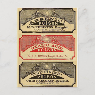 Vintage Poison Graphic Postcard