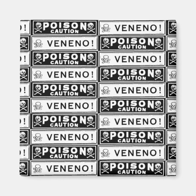 Vintage Poison Labels Magnet (Front)