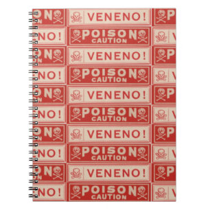 Vintage Poison Labels Notebook