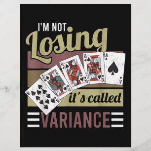Vintage Poker I'm Losing It's Called Variance Flyer