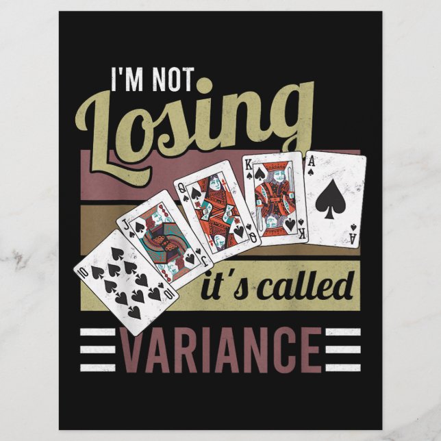 Vintage Poker | I'm Losing It's Called Variance Flyer (Front)