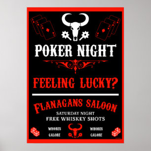 Vintage Poker Night Poster