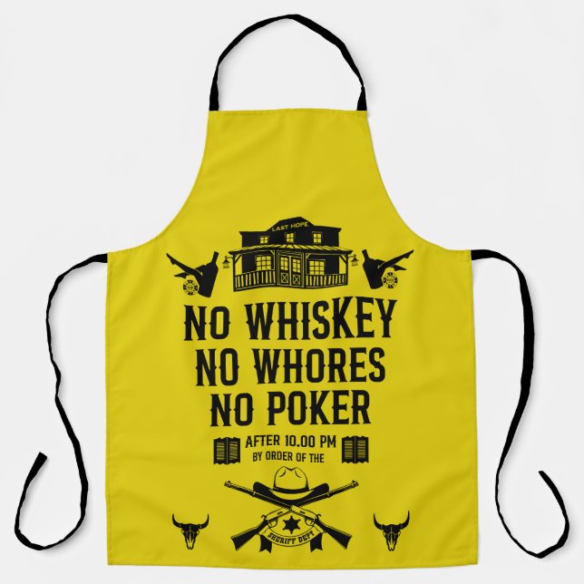 Vintage Poker Player  Apron (Front)