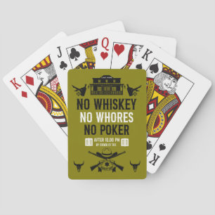 Vintage Poker Player Playing Cards