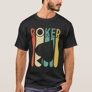 Vintage Poker Player Retro Gambler Ace Of Spades T-Shirt