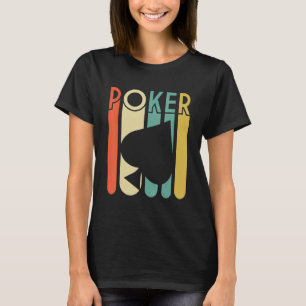 Vintage Poker Player Retro Gambler Ace Of Spades T-Shirt