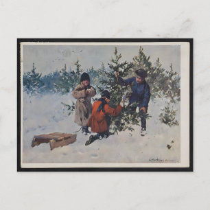Vintage Poland Christmas Postcard