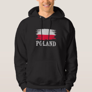 Vintage Poland Flag I Love Poland Hoodie