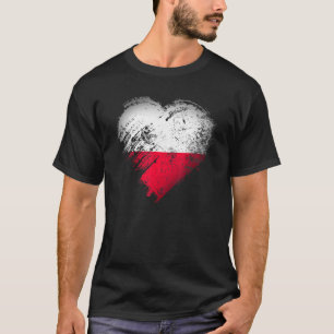 Vintage Poland Heart Poland Flag for Polish Men Wo T-Shirt