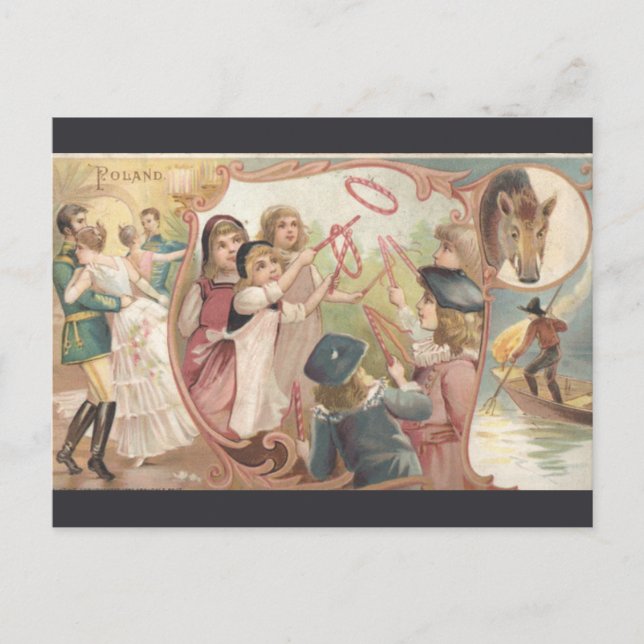 Vintage Poland Postcard (Front)