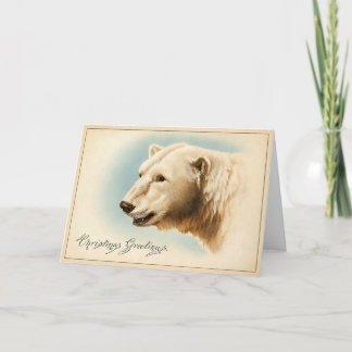 Vintage Polar Bear Christmas Card