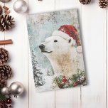 Vintage Polar Bear Christmas Winter Aged Decoupage Postcard<br><div class="desc">This design may be personalised by choosing the Edit Design option. You may also transfer onto other items. Contact me at colorflowcreations@gmail.com or use the chat option at the top of the page if you wish to have this design on another product or need assistance. See more of my designs...</div>