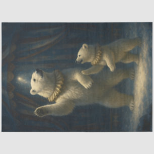 Vintage Polar Bears Winter Carnival   Arctic Tissue Paper