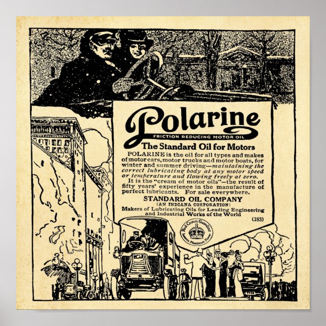 Vintage Polarine Motor Oil Print (Front)