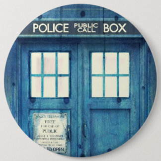 Vintage Police phone Public Call Box 6 Cm Round Badge