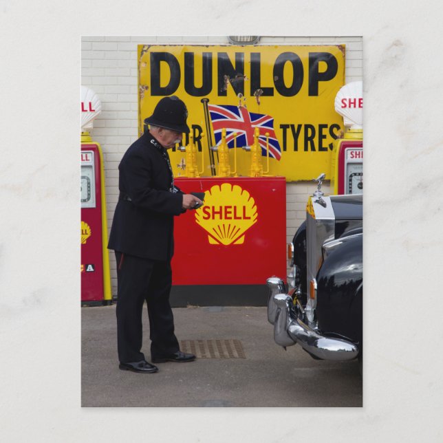 Vintage Policeman scene Postcard (Front)