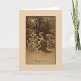 Vintage Polish Christmas Greeting Card