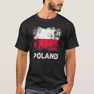 Vintage Polish Flag Patriotic Poland Flag T-Shirt